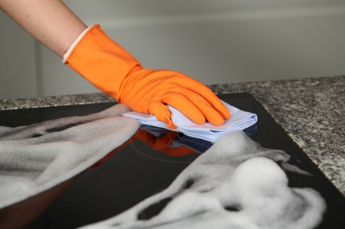End of tenancy cleaning in a rental kitchen