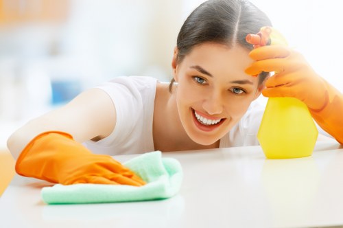 Professional cleaning after building work in a modern home
