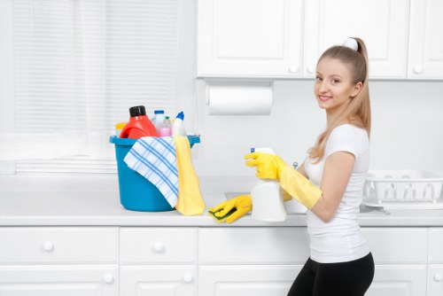 Clean bathroom surfaces maintained through regular cleaning