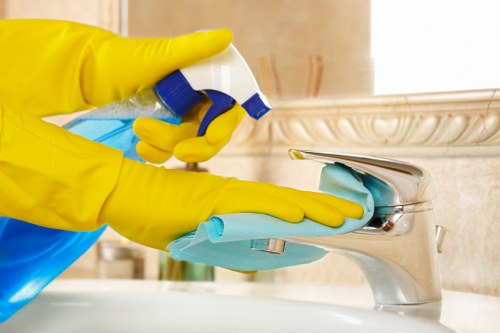 Commercial shared space cleaning routine